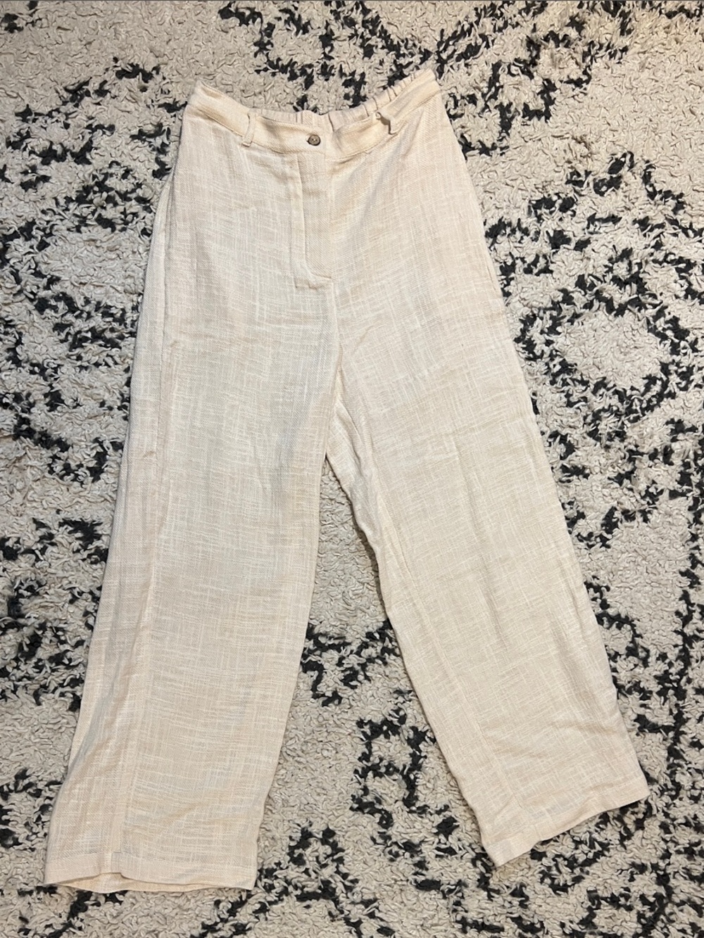 Free People Cream Halter Back-Tie Wide-Leg Jumpsuit - Picture 3 of 3